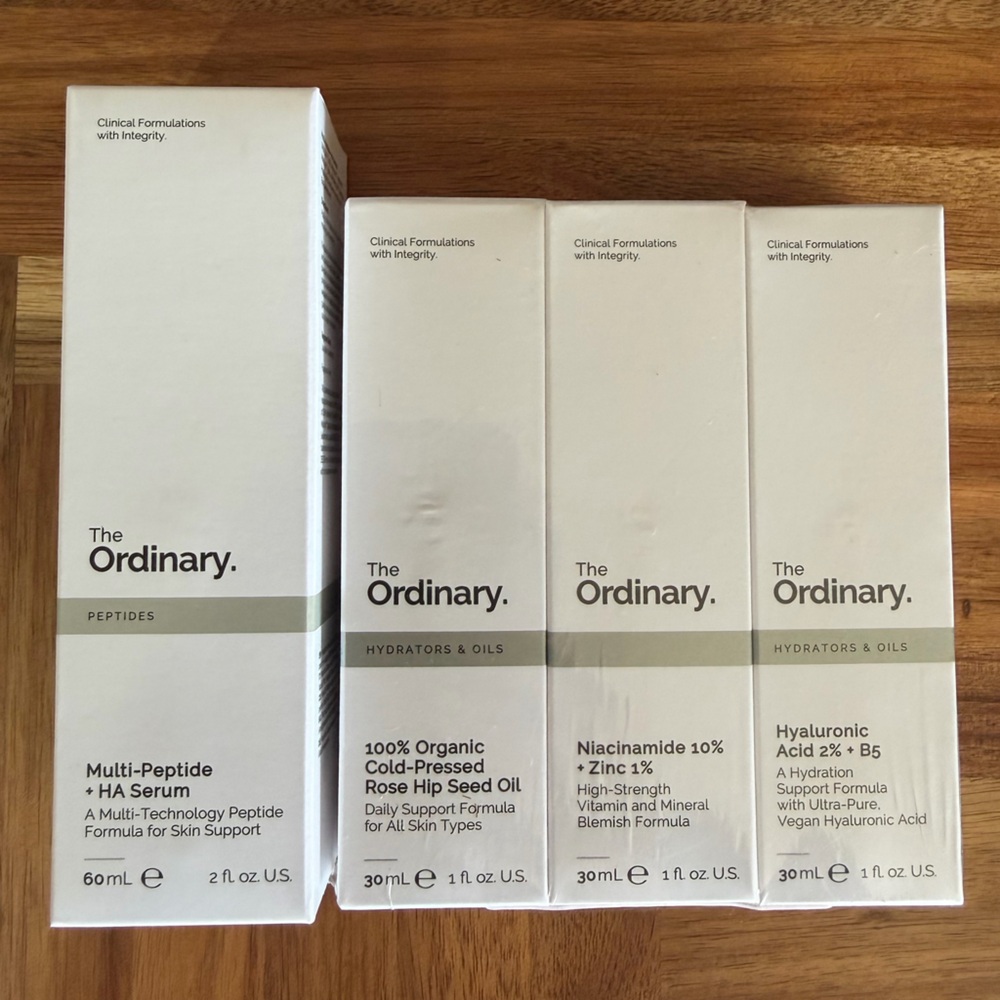 🆕 THE ORDINARY 4 x SET OF SKINCARE FACE SERUM BUNDLE